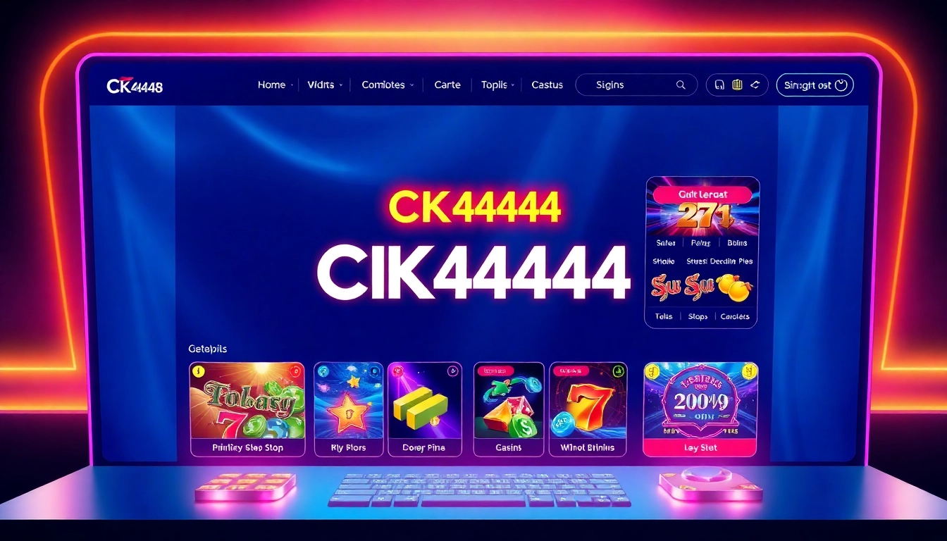 Seamless ck444 login process depicted on a vibrant gaming platform with engaging visuals and user-focused design, ready for new players to access top casino games instantly.