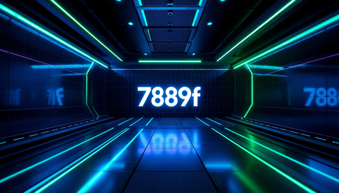 Modern 789f branding in a sleek digital design, highlighting innovation and technology advancement for user engagement.