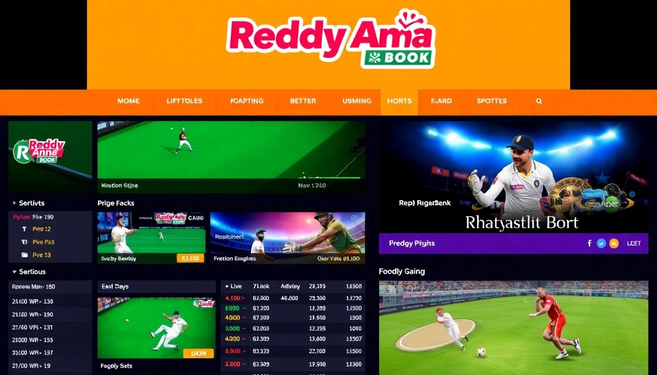 Secure Reddy Anna Book interface showing live sports betting on cricket and football matches for Indian users.