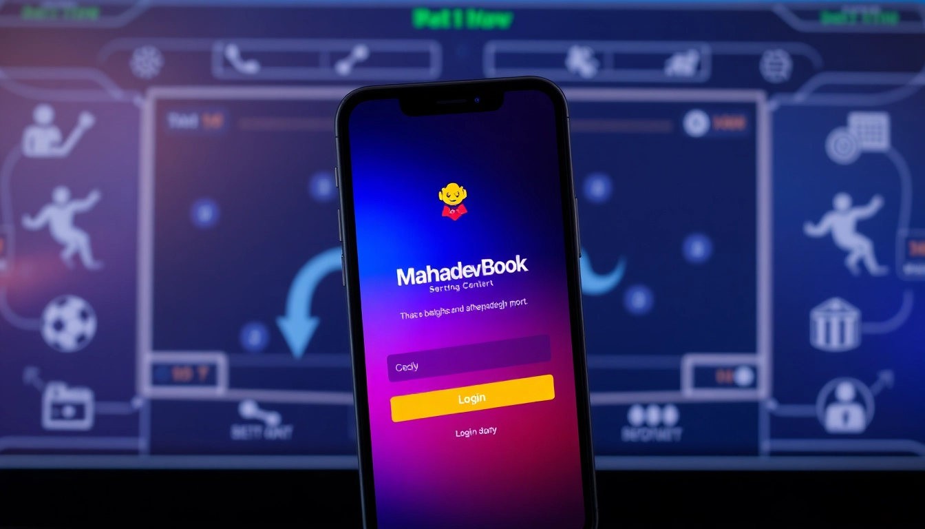 Secure Mahadev book login interface on a smartphone demonstrating easy access to betting