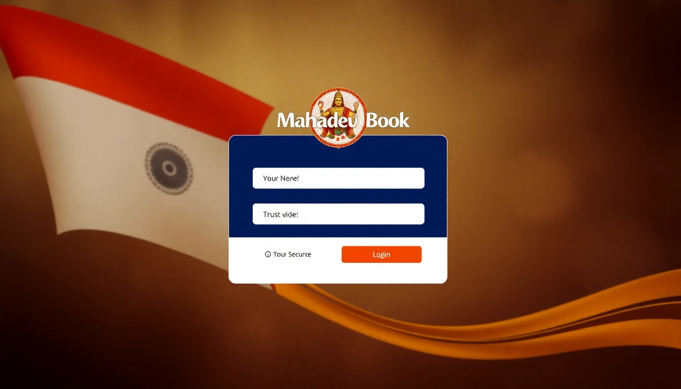 Mahadev book login process displayed on a secure interface with Indian motifs and intuitive design