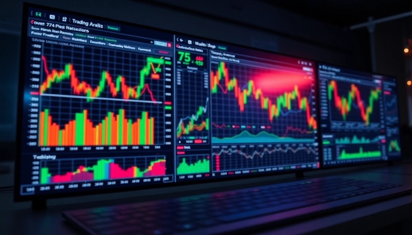 Trading view platform displaying real-time charts and analysis tools for traders conducting